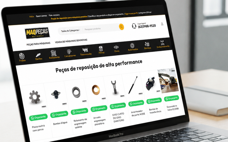 Projeto MAQPEÇAS MULTIMARCAS - Selene Creative Studio